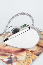 Load image into Gallery viewer, Crystal Handle Heart Clutch
