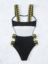 Load image into Gallery viewer, Cutout Wide Strap One-Piece Swimwear
