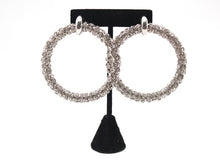 Load image into Gallery viewer, Bold Rhinestone Hoop Earrings
