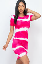 Load image into Gallery viewer, Stripe Tie-Dye Printed Midi Dress
