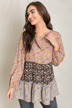 Load image into Gallery viewer, Woven Ditsy Floral Tiered Tunic
