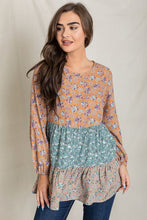 Load image into Gallery viewer, Woven Ditsy Floral Tiered Tunic
