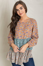 Load image into Gallery viewer, Woven Ditsy Floral Tiered Tunic
