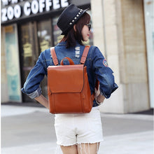 Load image into Gallery viewer, Womens Backpack Shoulder Genuine Leather School Natural Skin Book Laptop Rucksack Messenger Bags
