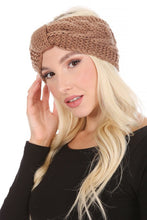 Load image into Gallery viewer, Winter Crochet Bow Twisted Head Band
