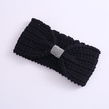 Load image into Gallery viewer, Winter Rhinestone Bow Knitted Head Band
