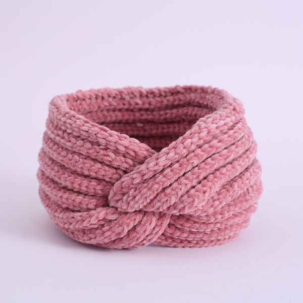 Cozy Chenille- Style Knit Head Band