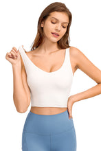 Load image into Gallery viewer, Deep V-Neck Crop Sports Bra
