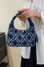 Load image into Gallery viewer, Raw Edge Denim Handbag with Pouch
