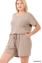 Load image into Gallery viewer, Plus Romper with Elastic Waist &amp; Back
