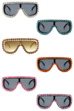 Load image into Gallery viewer, Women Oversize Rhinestone Aviator Sunglasses
