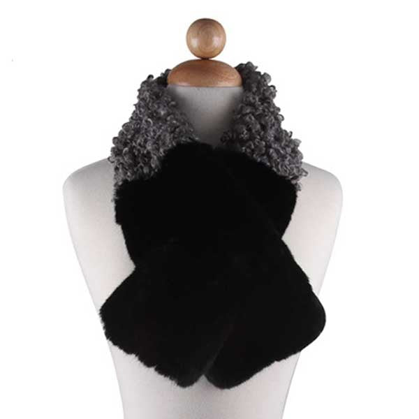 Mixed Two Tone Fur Scarf