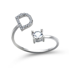 Load image into Gallery viewer, Womens New Design Adjustable 26 Initial Letter Ring Fashion Simple Elegant Jewelry
