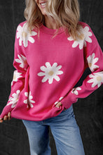 Load image into Gallery viewer, Daisy Round Neck Dropped Shoulder Sweater
