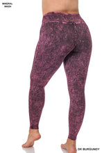 Load image into Gallery viewer, Womens Plus Size - Mineral Washed Wode Waistband Yoga Leggings
