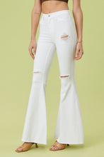 Load image into Gallery viewer, White - High Rise Flare Jeans
