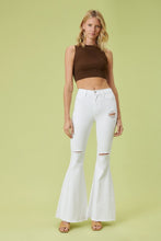 Load image into Gallery viewer, White - High Rise Flare Jeans
