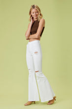 Load image into Gallery viewer, White - High Rise Flare Jeans
