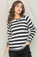 Load image into Gallery viewer, Plus Stripe V- Stich Tunic
