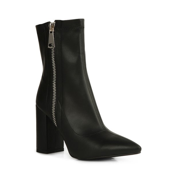 VALERIA Pointed Toe High Ankle Boots