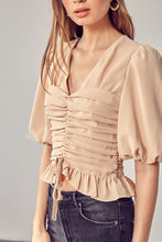 Load image into Gallery viewer, Puff Sleeve Cinched Top
