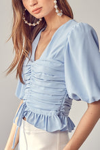 Load image into Gallery viewer, Puff Sleeve Cinched Top
