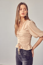 Load image into Gallery viewer, Puff Sleeve Cinched Top

