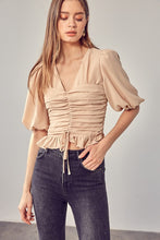 Load image into Gallery viewer, Puff Sleeve Cinched Top
