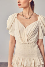 Load image into Gallery viewer, Puff Sleeves Ruffle Dress
