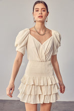 Load image into Gallery viewer, Puff Sleeves Ruffle Dress
