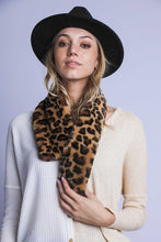 Load image into Gallery viewer, Faux Fur Leopard Scarf
