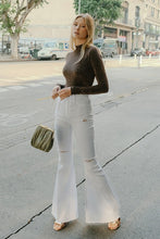 Load image into Gallery viewer, White - High Rise Flare Jeans
