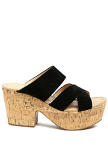 Load image into Gallery viewer, GERD Block Heeled Suede Slip-On Sandal
