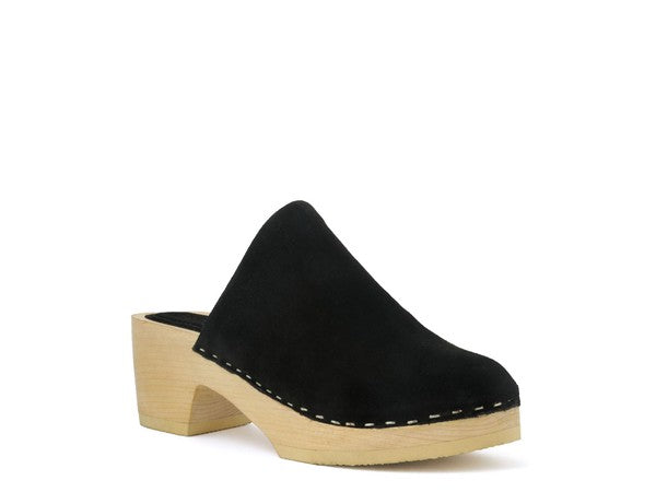 RAG & CO DARCIE Taupe Suede Clogs