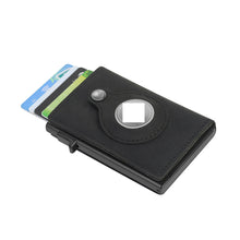 Load image into Gallery viewer, Mens Rfid Card Holder Wallets Money Bag Black Short Purse Small Leather Slim Wallets Mini Wallets For Airtag
