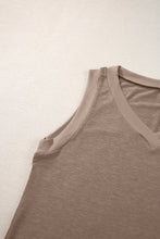 Load image into Gallery viewer, Gray Ribbed V Neck Tank
