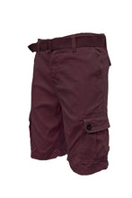 Load image into Gallery viewer, Weiv Mens Belted Cargo Shorts Pockets and Belt
