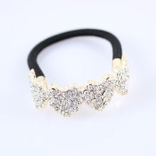 Load image into Gallery viewer, Heart Rhinestone Hair Tie
