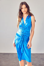 Load image into Gallery viewer, Sleeveless Collar Front Tie Dress
