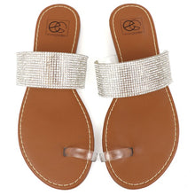 Load image into Gallery viewer, Kylie-2 Rhinestonrle Thong Sandals
