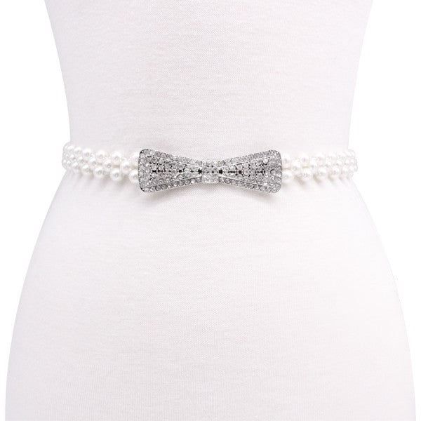 Elastic Pearl Fashion Belt