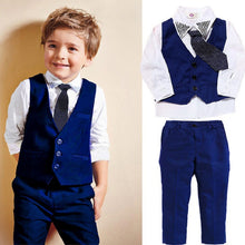 Load image into Gallery viewer, 4pc - Boys - Casual Clothing Suit - Pants, Shirt, Vest, Tie
