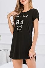 Load image into Gallery viewer, Graphic Round Neck Short Sleeve Lounge Dress
