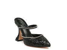 Load image into Gallery viewer, IRIS Glitter Spool Heel Sandal
