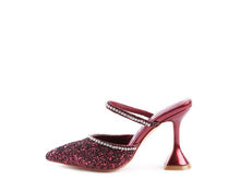 Load image into Gallery viewer, IRIS Glitter Spool Heel Sandal
