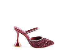 Load image into Gallery viewer, IRIS Glitter Spool Heel Sandal
