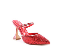 Load image into Gallery viewer, IRIS Glitter Spool Heel Sandal
