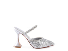 Load image into Gallery viewer, IRIS Glitter Spool Heel Sandal
