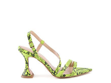 Load image into Gallery viewer, CHERRY TART Snake Print Spool Heel Sandals
