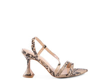 Load image into Gallery viewer, CHERRY TART Snake Print Spool Heel Sandals
